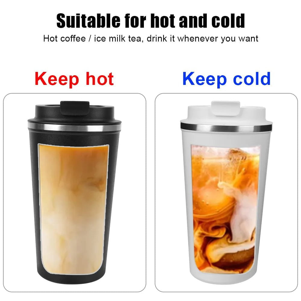 Thermo Cafe Car Thermos Mug - Leak-Proof Travel Thermo Cup for Tea, Water, Coffee - 380/510ML Double Stainless Steel