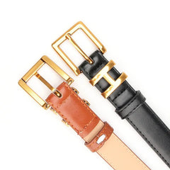 Thin Luxury PU Leather Belts for Women