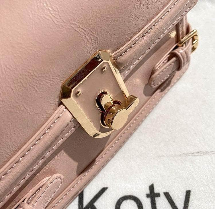 Timeless Metal Lock Detail Crossbody Handbag