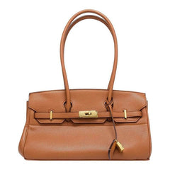 Timeless Patent Leather Tote Bag with Vintage Gold Hardware