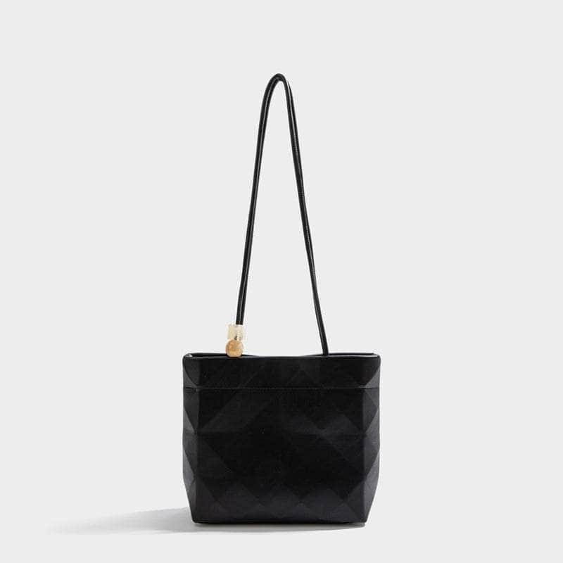 Top-Handle Shoulder Geometric Bucket Bag