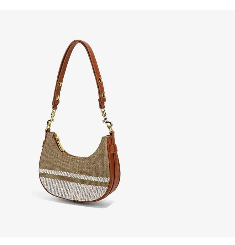 Top Handle Straw Woven Shoulder Purse