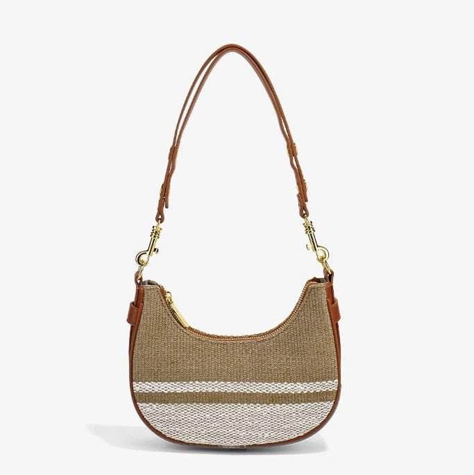 Top Handle Straw Woven Shoulder Purse