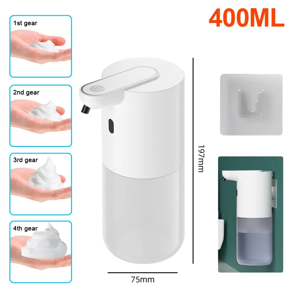Touchless Automatic Soap Dispenser - Sensor Foam, Type-C Charging, High Capacity, Smart Liquid Soap with Adjustable Switch Standard A 1PC