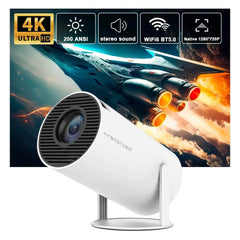 Transpeed Android 11 Projector - 1280*720P, 4K, Wifi6, 200 ANSI, Allwinner H713, 180° Flexible hy300 / EU plug