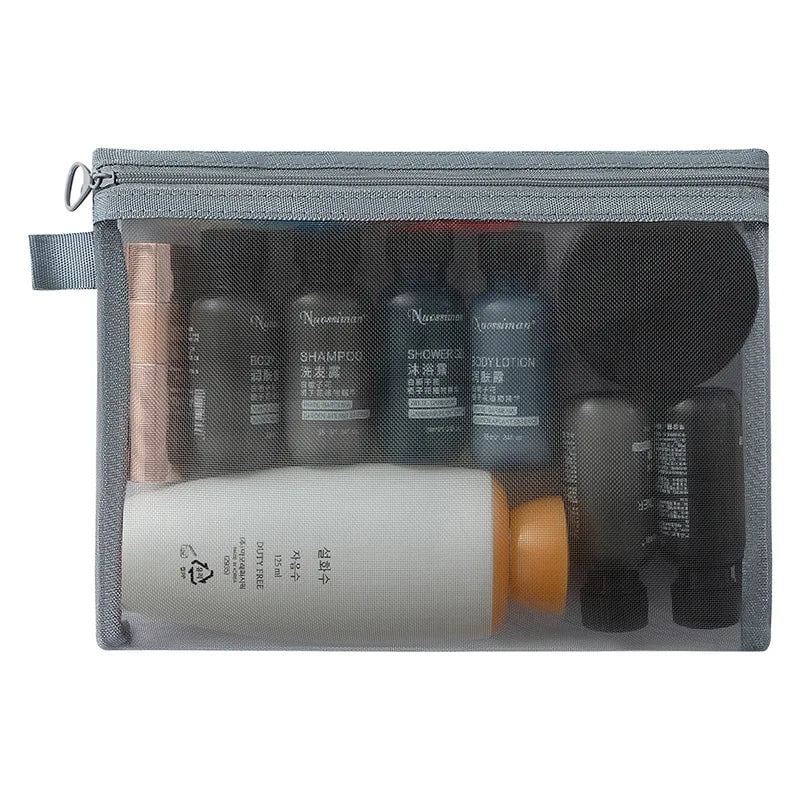Travel-Friendly Makeup Brush Case Grey square