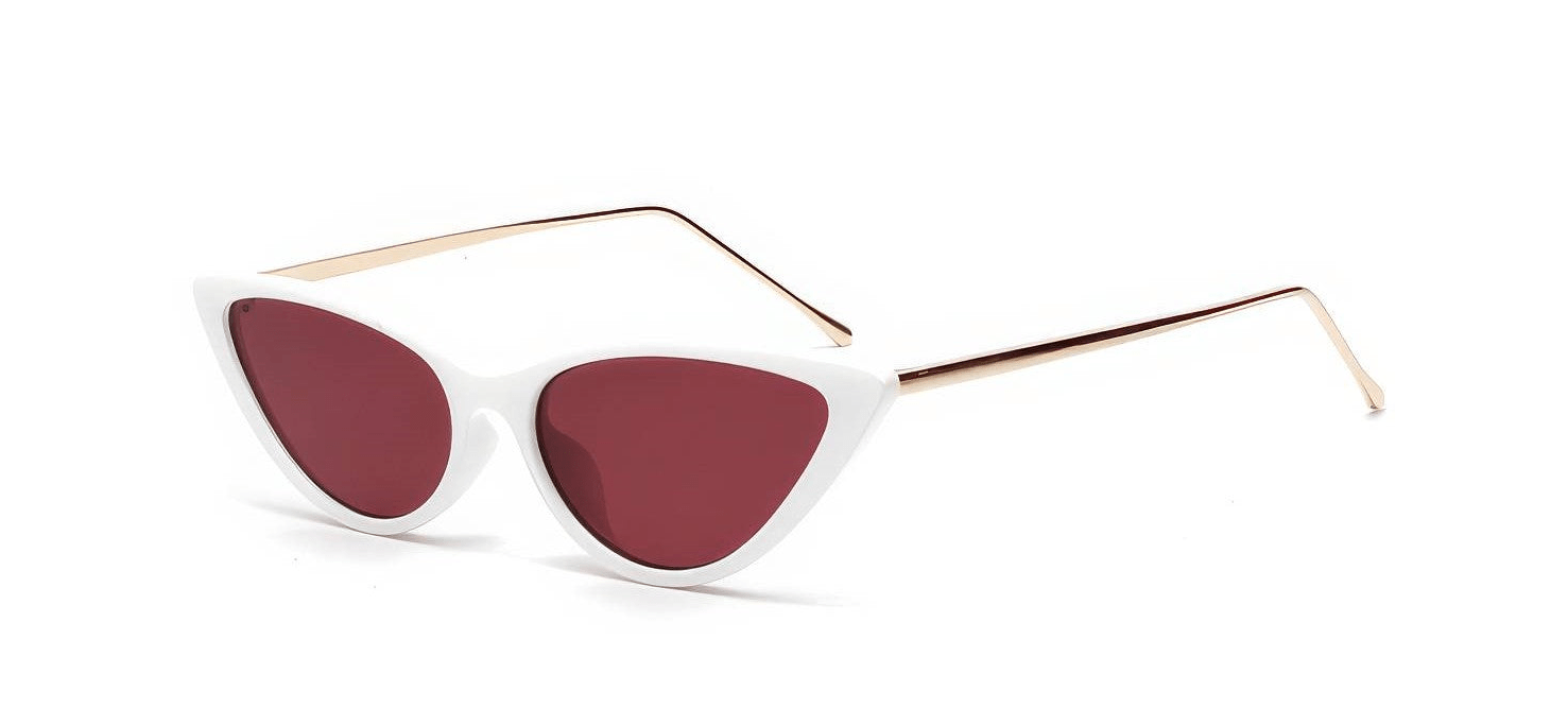 Trendy Cat Eye Retro Eyewear Red/White / Resin