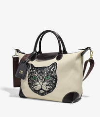 Trendy Cat Pattern Duffel Bag