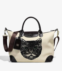 Trendy Cat Pattern Duffel Bag