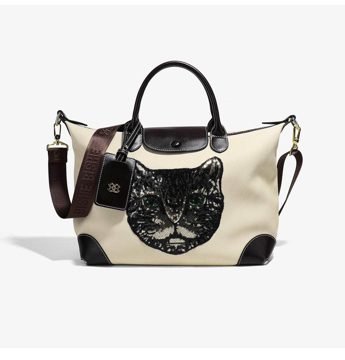 Trendy Cat Pattern Duffel Bag