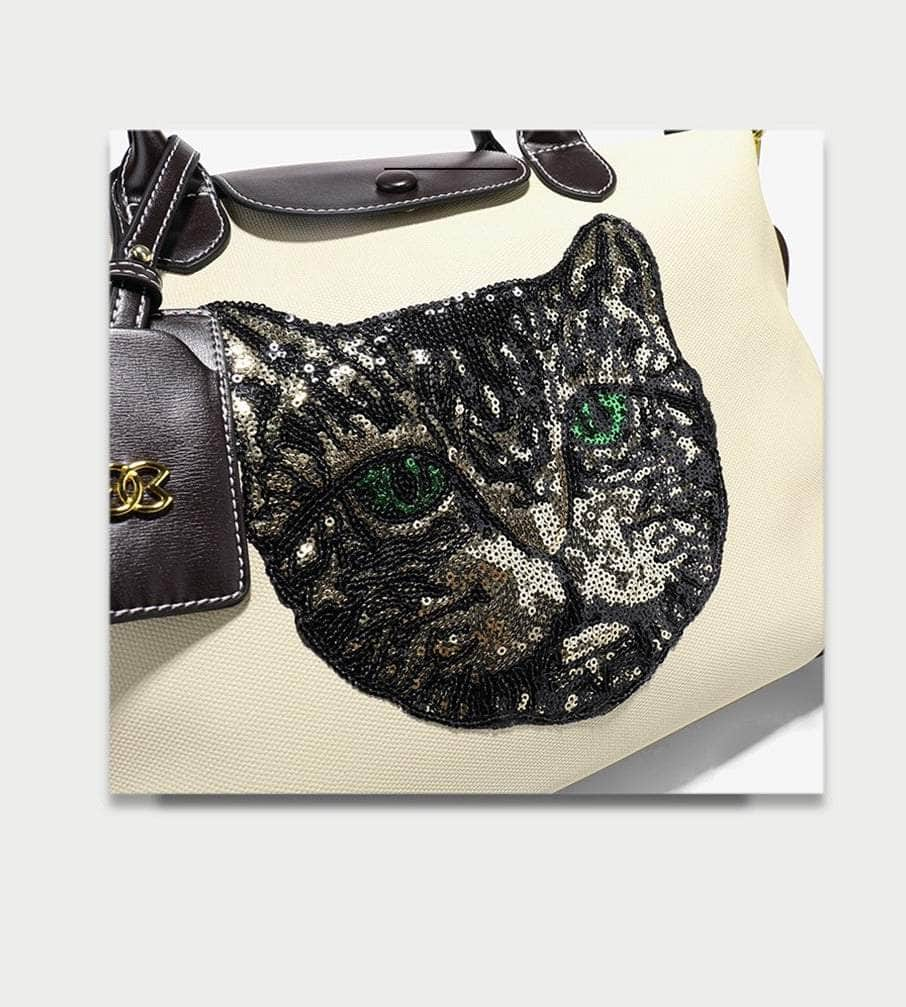 Trendy Cat Pattern Duffel Bag