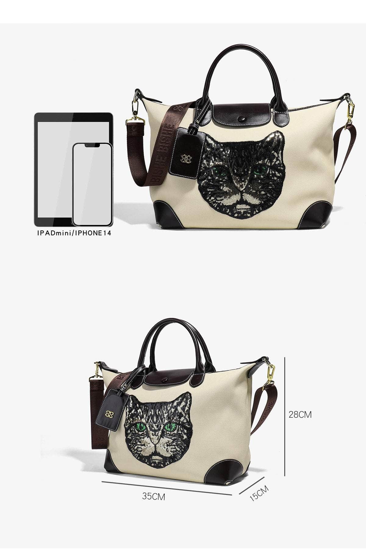 Trendy Cat Pattern Duffel Bag