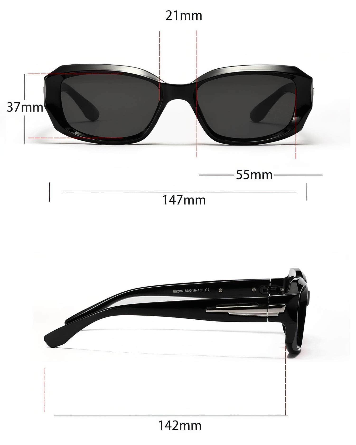 Trendy Clear Frame Sunglasses