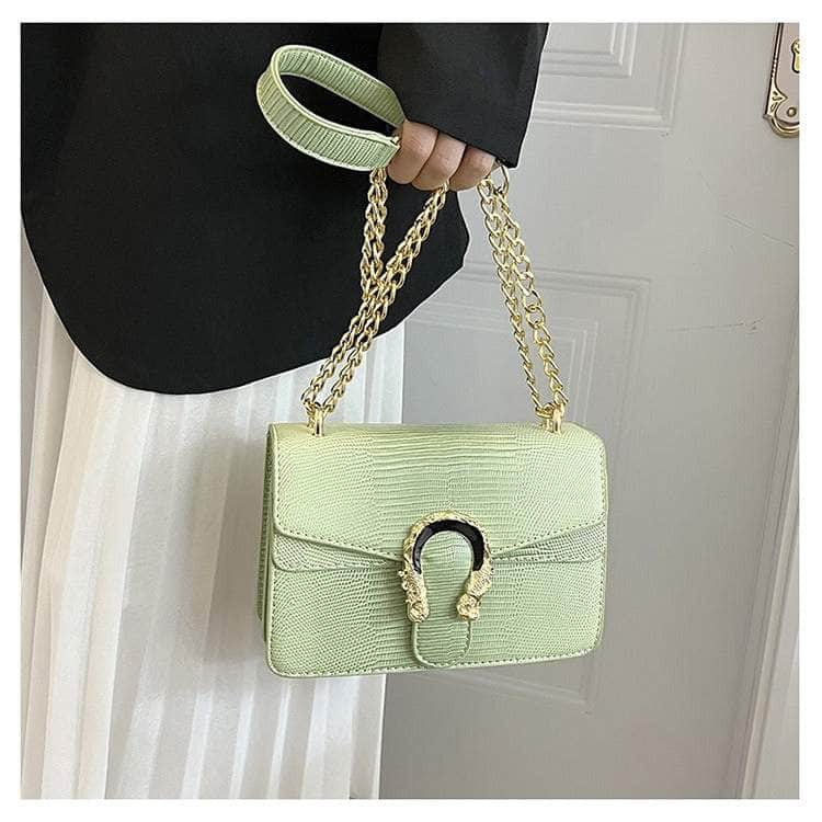 Trendy Metal Chain Crossbody Bag