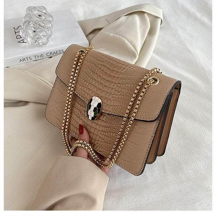 Trendy Microfiber Leather Chain Bag