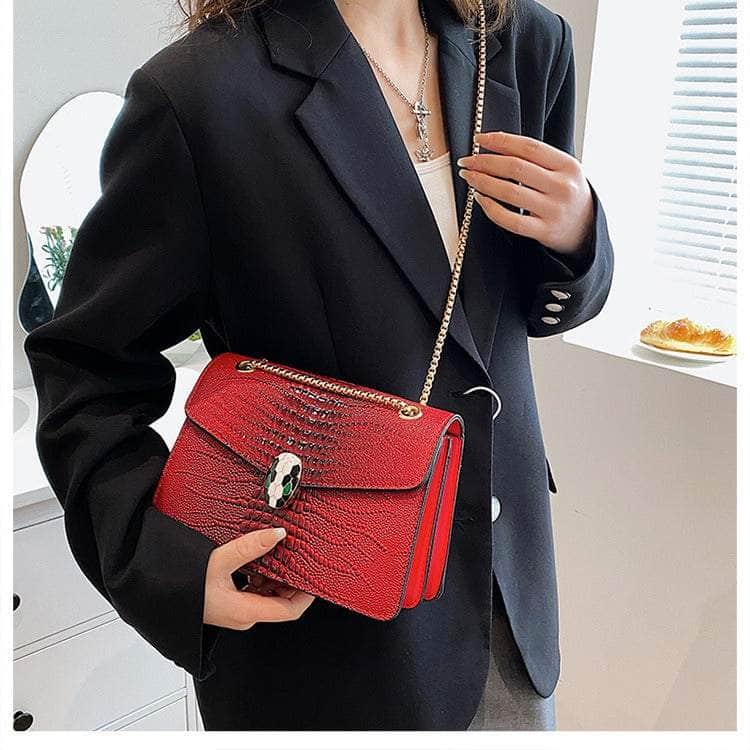 Trendy Microfiber Leather Chain Bag