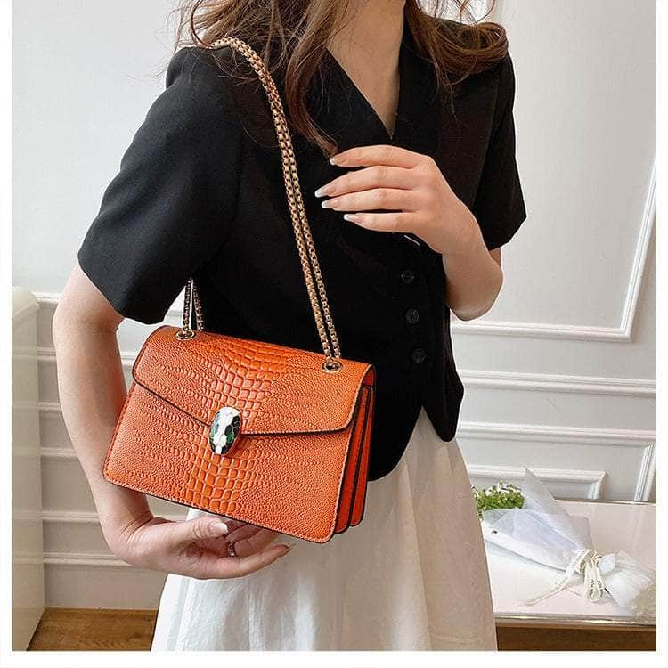 Trendy Microfiber Leather Chain Bag