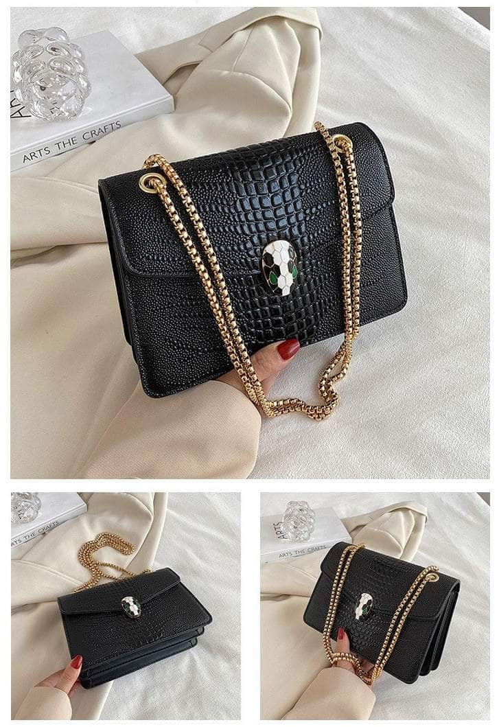 Trendy Microfiber Leather Chain Bag