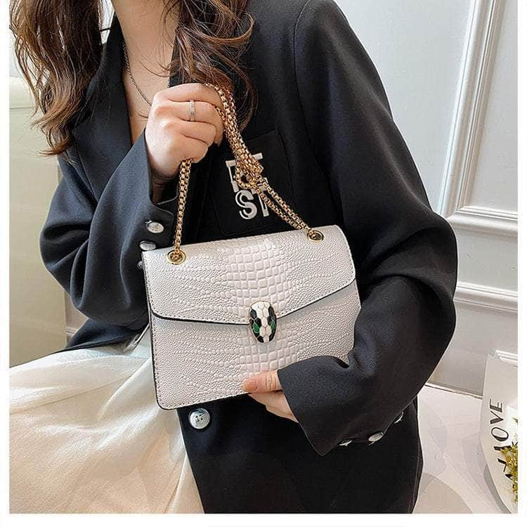 Trendy Microfiber Leather Chain Bag