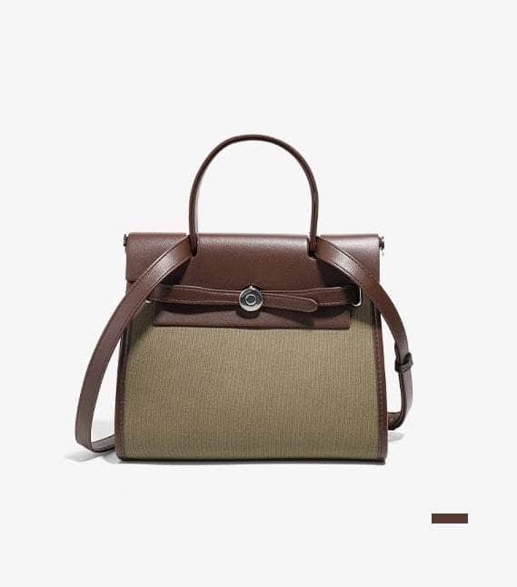 Trendy PU leather handbag with a retro twist Green