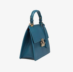 Trendy Shoulder Leather Bag With Chain Diamond Lock