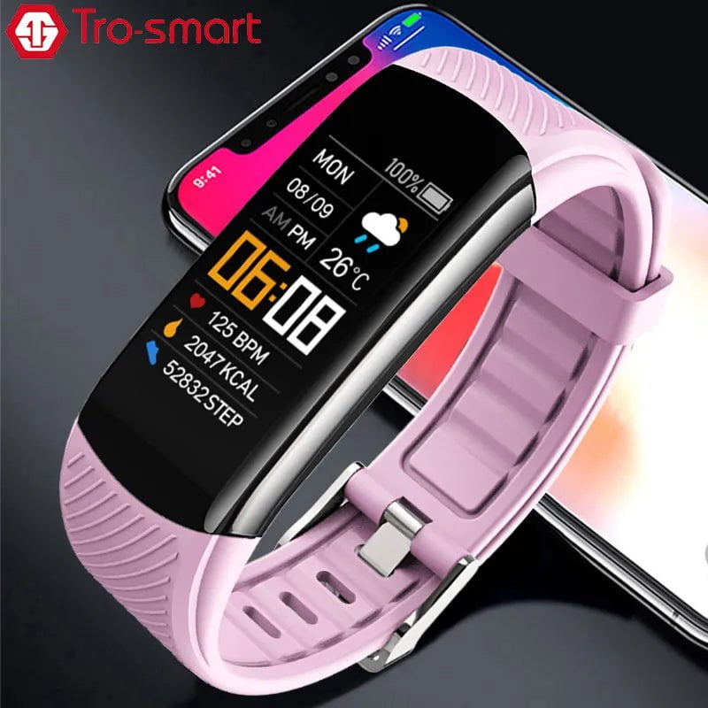 Trosmart Brand C5S Sport Smart Watch: Women and Men Smartwatch Bracelet, Smart Clock for Android & iOS, Fitness Tracker