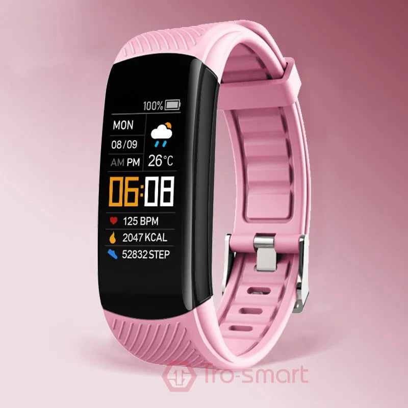 Trosmart Brand C5S Sport Smart Watch: Women and Men Smartwatch Bracelet, Smart Clock for Android & iOS, Fitness Tracker pink