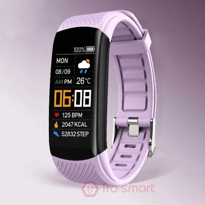 Trosmart Brand C5S Sport Smart Watch: Women and Men Smartwatch Bracelet, Smart Clock for Android & iOS, Fitness Tracker purple