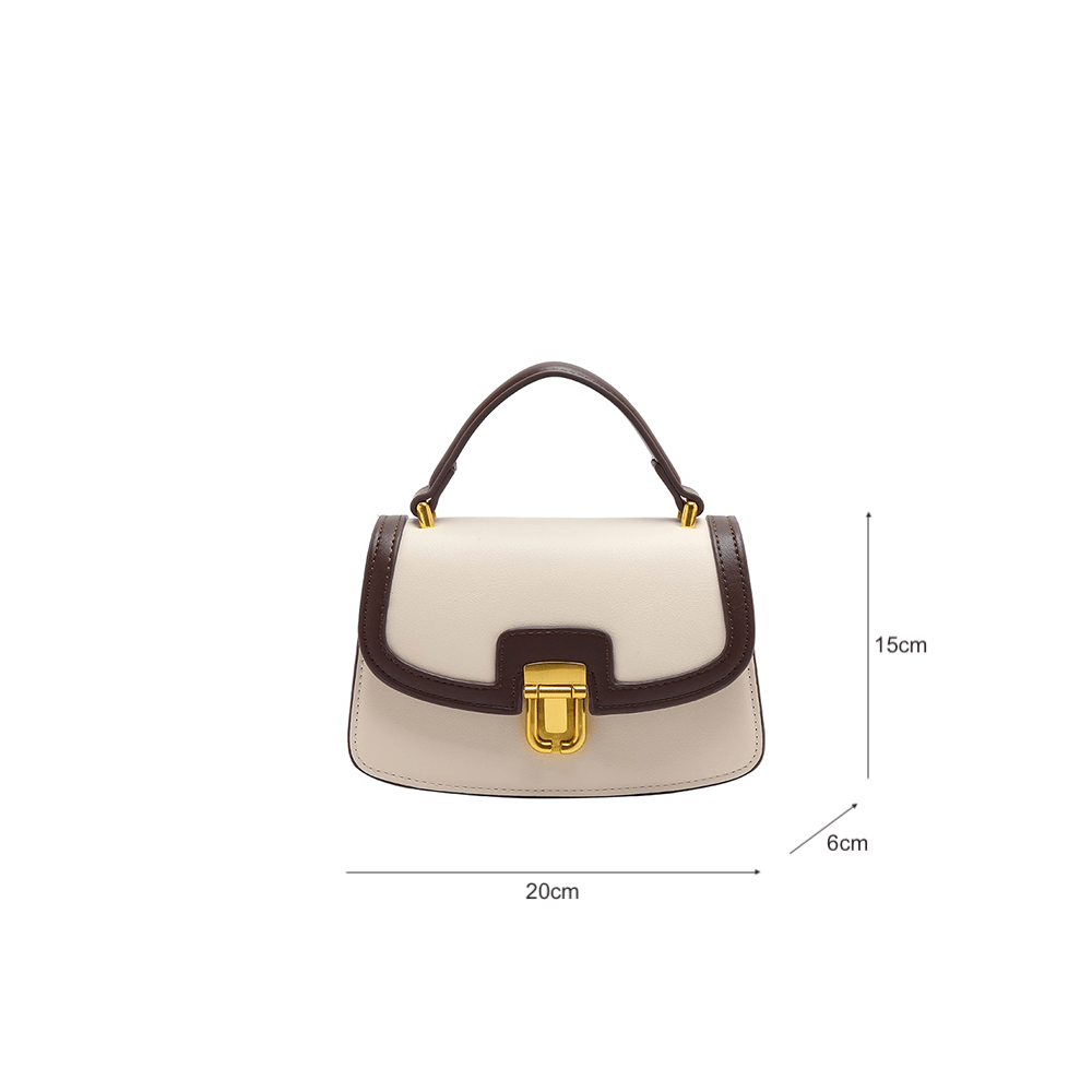 Twist Lock Flap Closure Retro Bucket Bag