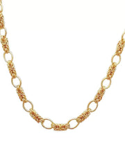 Twisted Knot Lock Punk Statement Gold Chain Necklace Gold