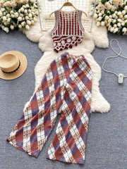 Two Piece Bohemian Crochet Tassel Set