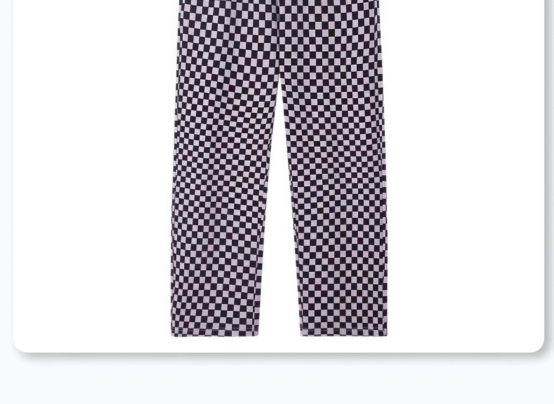 Two Piece Plaid Pants Sleepwear Pajamas Set