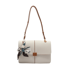 Two-Tone Pebble Grain Shoulder Bag