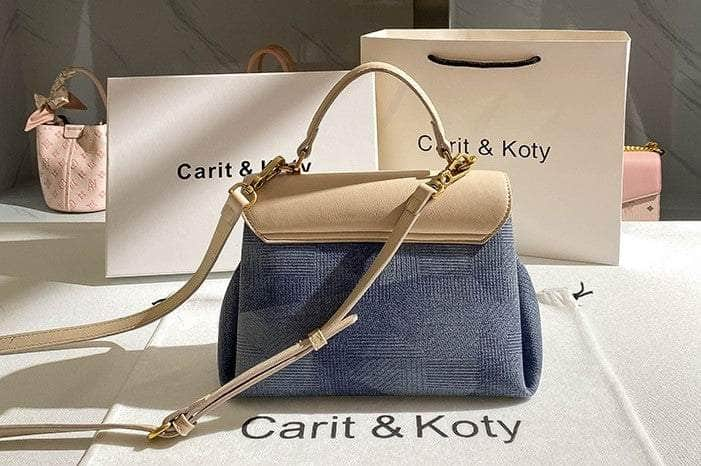 Two-Toned Monogram Denim Handbag