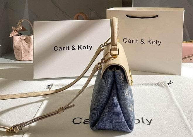 Two-Toned Monogram Denim Handbag