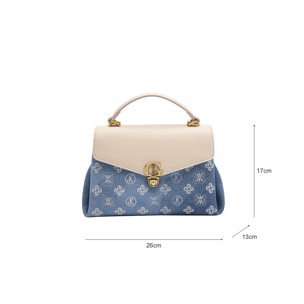 Two-Toned Monogram Denim Handbag