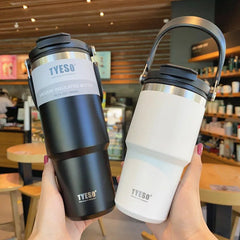Tyeso Coffee Cup Stainless Steel Thermos Bottle - Double-layer Insulation for Cold and Hot Drinks, Travel Mug, Vacuum Flask, Car Water Bottle