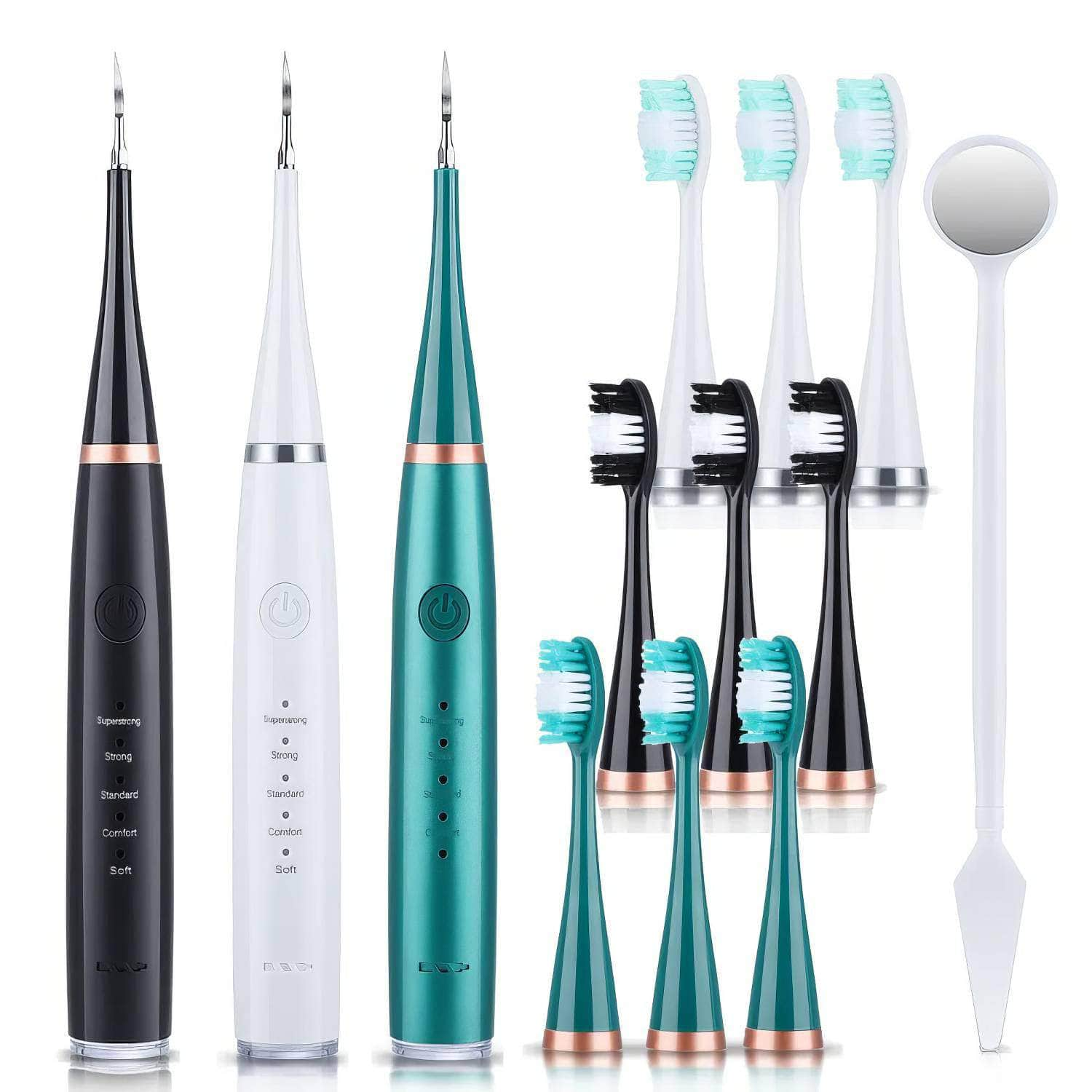 Ultrasonic Dental Scaler - Electric Sonic Tooth Stain Remover for Teeth Tartar, Calculus, and Plaque