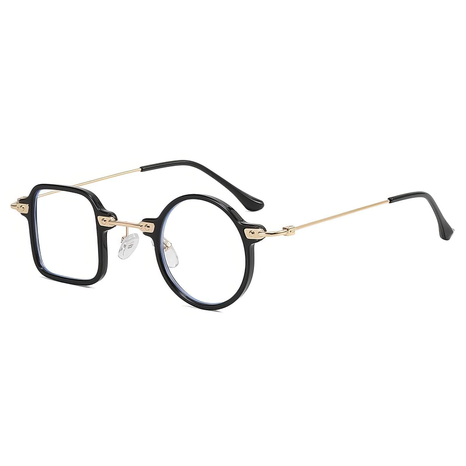 Unique Square Round Eyewear black/light / Resin