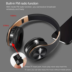 Upgraded Wireless Bluetooth Headphones - Stereo Headset with Mic, Music Sports Overhead Earphone for Smart Phone TV PC Tablet