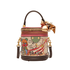 Urban Graffiti Canvas Bucket Bag