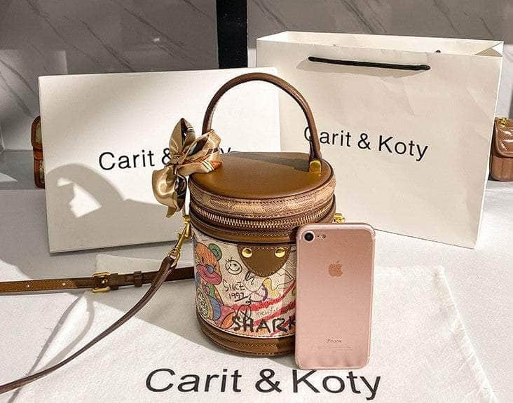 Urban Graffiti Canvas Bucket Bag