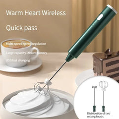 USB Rechargeable Handheld Milk Frother - 3 Speeds Electric Foam Maker for Coffee Drinks