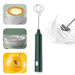 USB Rechargeable Handheld Milk Frother - 3 Speeds Electric Foam Maker for Coffee Drinks