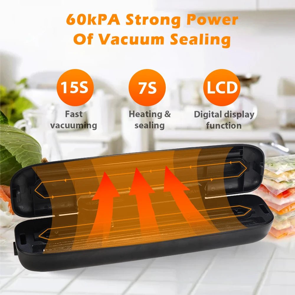 Vacuum Sealer: Food Packaging Machine with Free 10pcs Vacuum Bags - Household Food Sealing