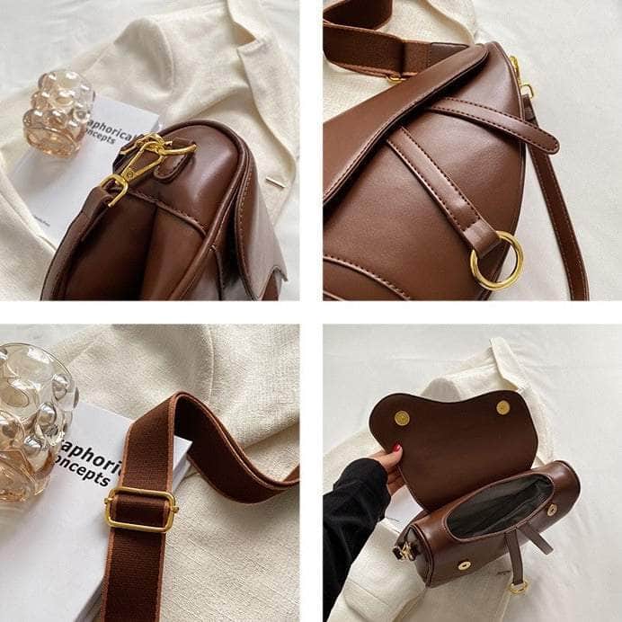 Vegan Leather Shoulder Crossbody Bag