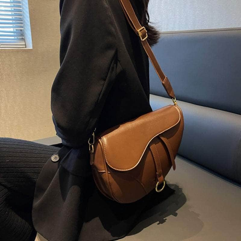 Vegan Leather Shoulder Crossbody Bag