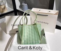 Vibrant Jelly Colored Tote Bag Green