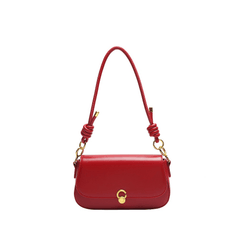 Vibrant Solid Color Saddle Crossbody Bag