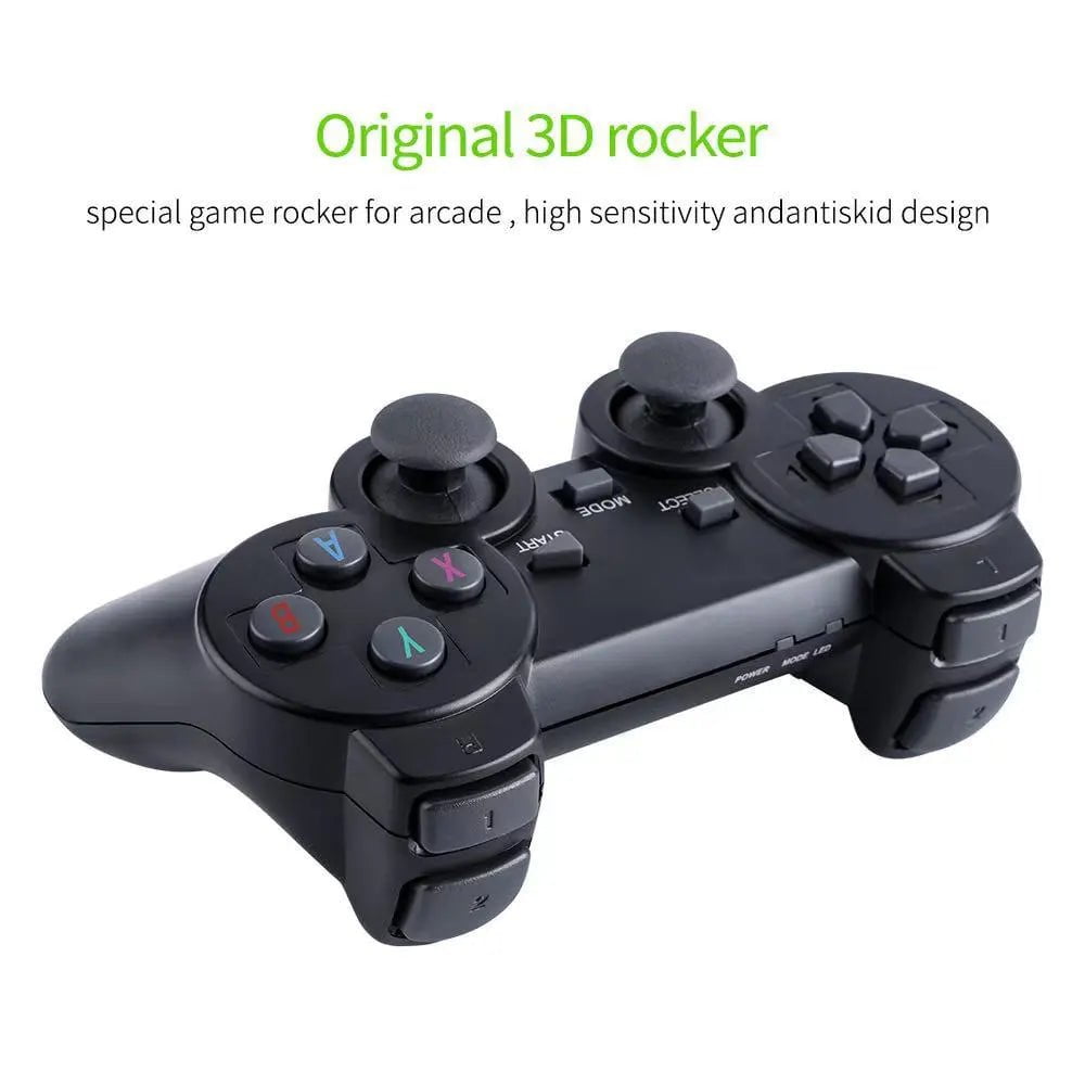 Video Game Console - 2.4G Double Wireless Controller, Game Stick, 4K, 20,000 Games, 64GB/32GB Retro Games